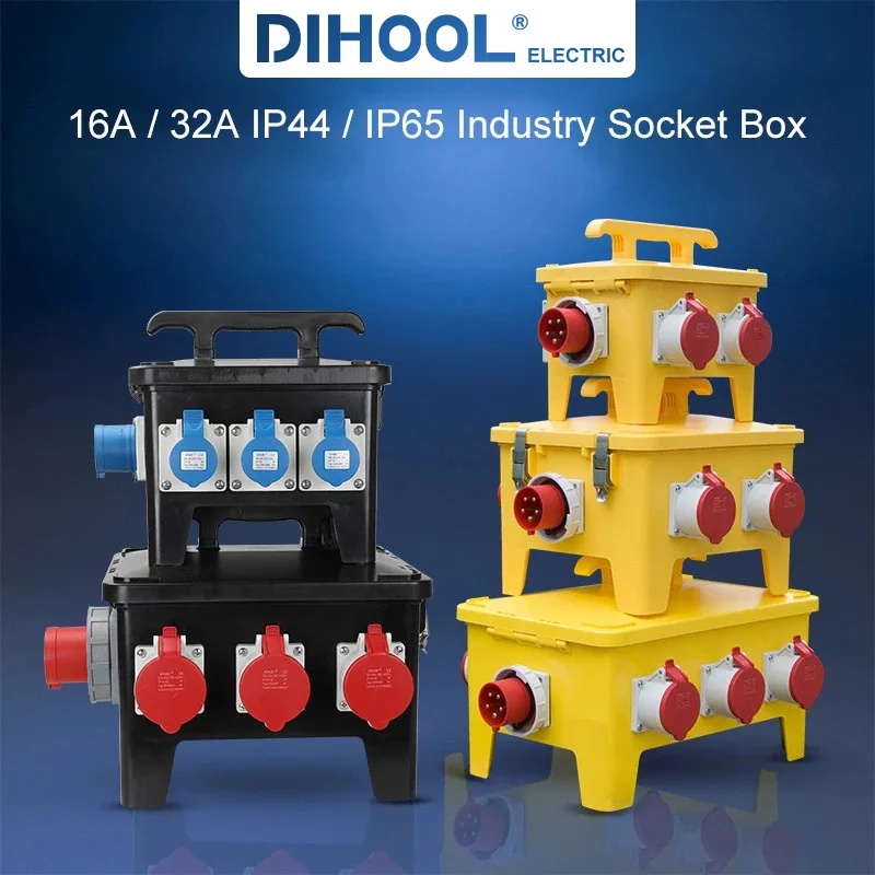 Portátil Indústria Socket Box ao ar Livre Impermeável Caixa de Distribuição Mais Função Grupo Combine Socket 220v 380v Power Supply Box