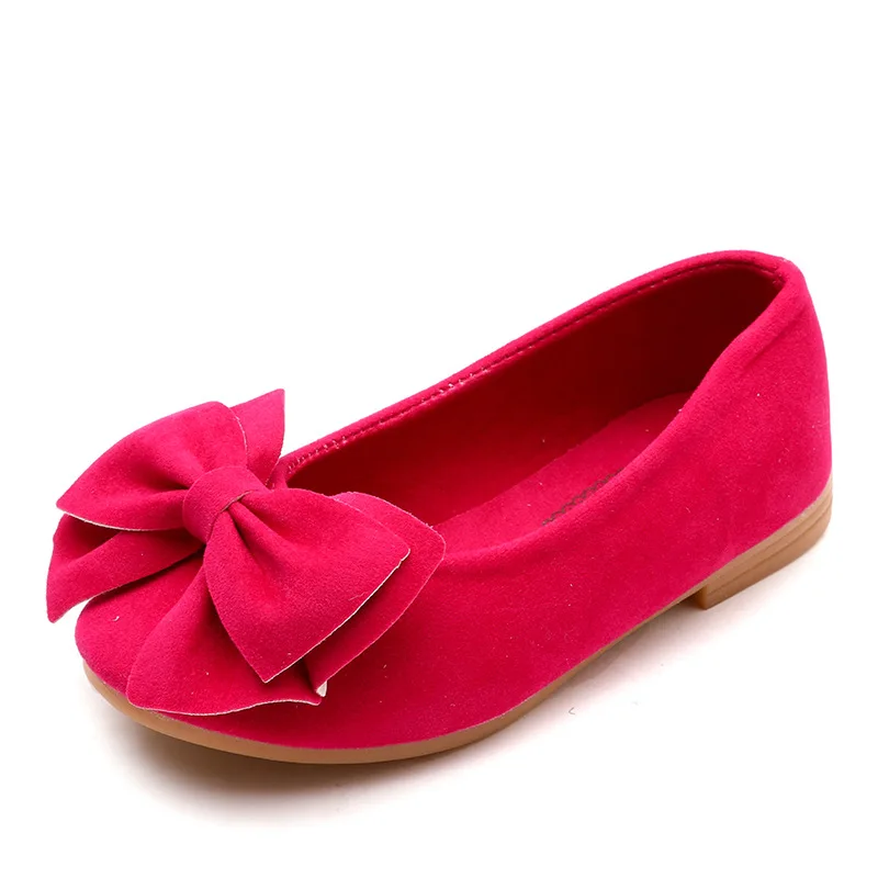 Nero rosa giallo rosa scarpe basse da bambina Bowknot scarpe singole con suola morbida per bambini scarpe da principessa Chaussure fille 1-7T