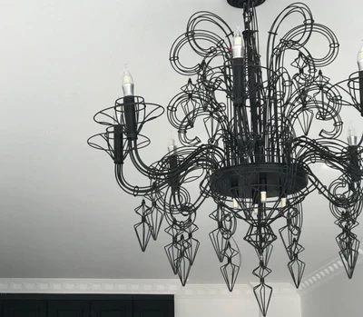 Baroque Black White Designer Hanging Lamps LED Pendant