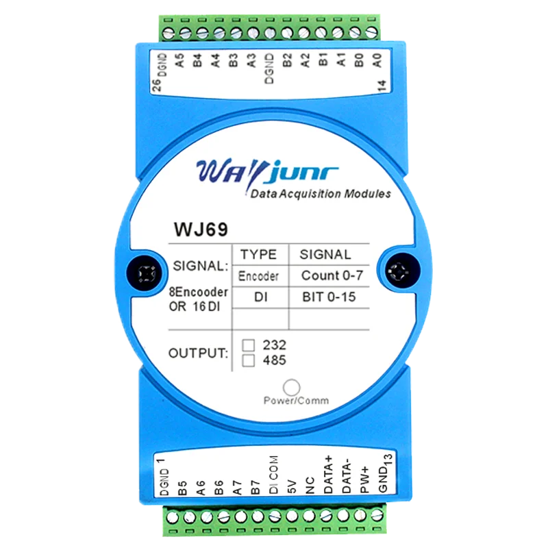 

8-channel Encoder Pulse Counter 16-channel DI High-speed Counter Modbus RTU Module WJ69