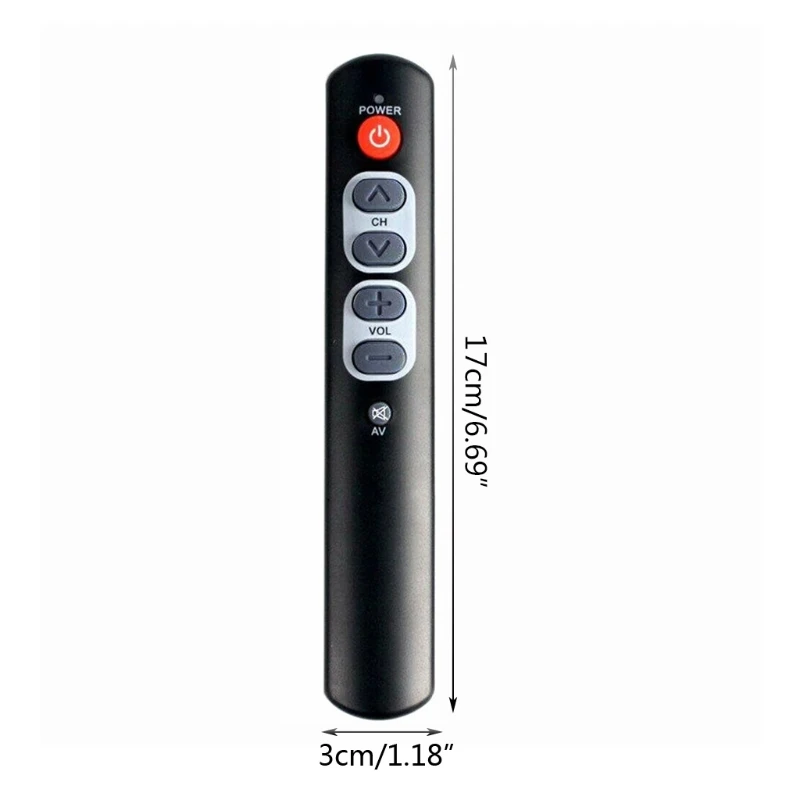 Home 6 Keys Compact and clear Remote Controller Accessories Programmable Universal ABS Learning for elderly people