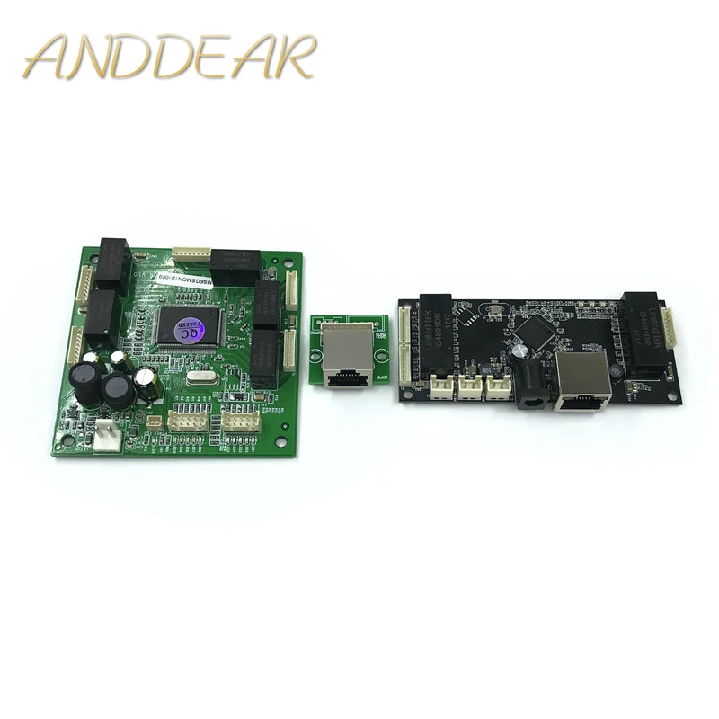 

DC 12V Industrial Ethernet Switch Module 10/100/1000mbps 4/5/6 port PCBA board OEM PCBA board OEM Motherboard DC12V IN 12V OUT