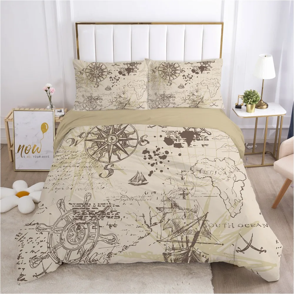 Bedding Sets 3D Duvet Quilt Cover Set Comforter Beddings Pillowcase King Queen Full Double Vintage Design Home Texitle