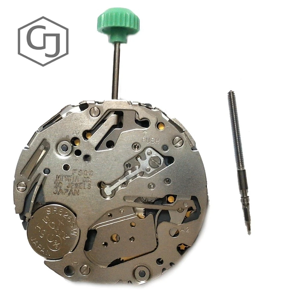 Wholesale Miyota FS00 3 Eyes Chronograph Japan Made Quartz Movement Slanted Push Button
