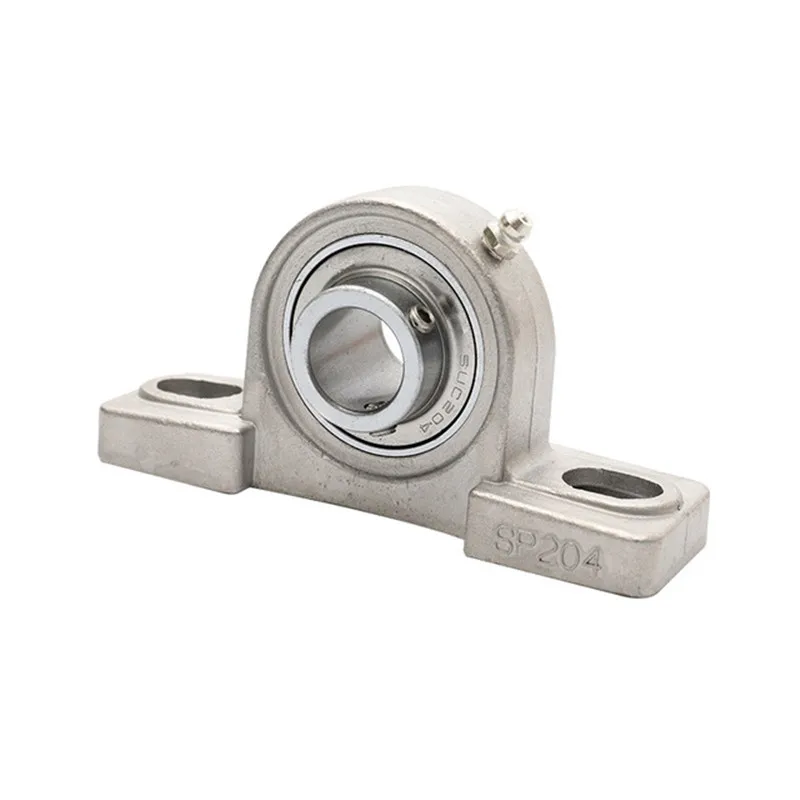 SUCP204 Stainless Steel Pillow Block Bearing Inner Bore 20mm Unit Mounted Housing outer spherical vertical bearing with seat