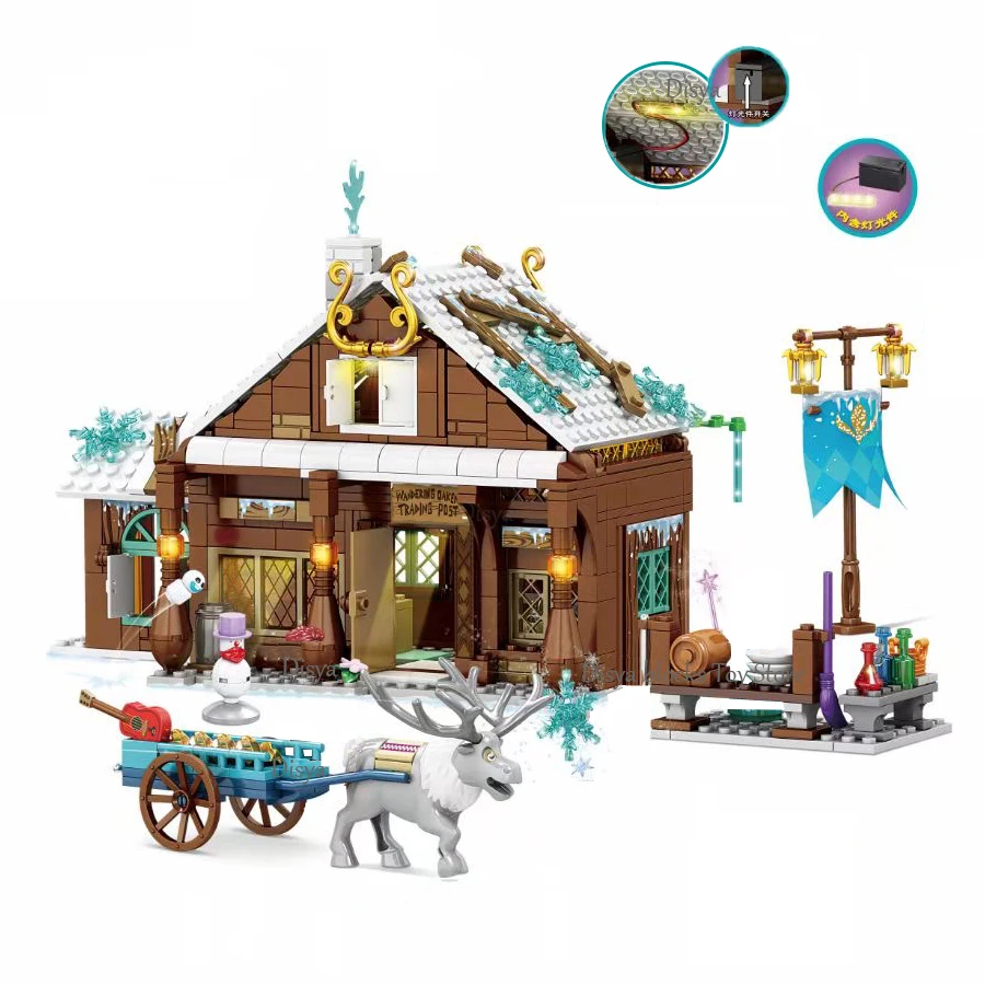 Building blocks Compatible lepining  & e movie Frozeninglys Brick Grocery Store toys for children Disney Frozen