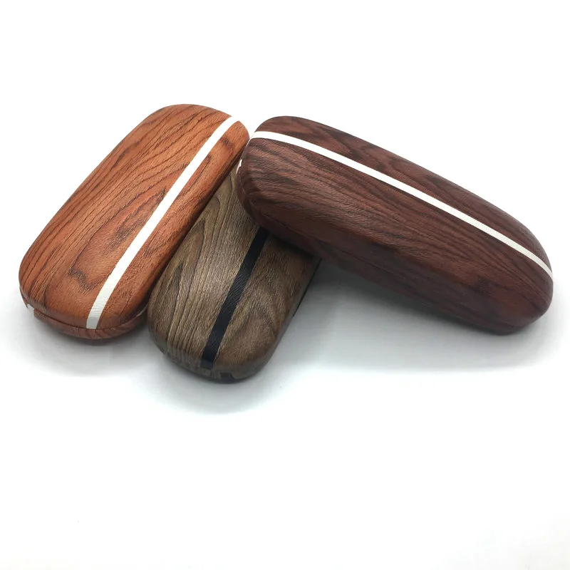 Portable Glasses Case Hard Wooden Grain Spectacle Frame Box Reading Glasses Sunglasses Holder Storage Case C66