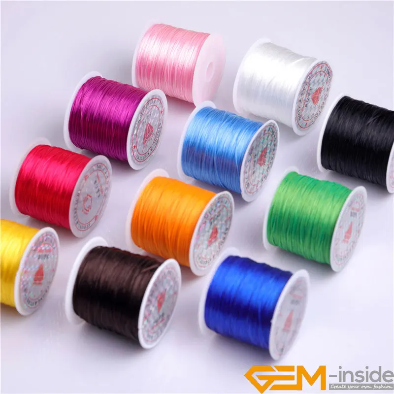 Beading Cord:Pretty Crystal String 60 Yards 0.6x1mm Elastic Stretch Beading Spool Cord Roll 1 PCS  Wholesale