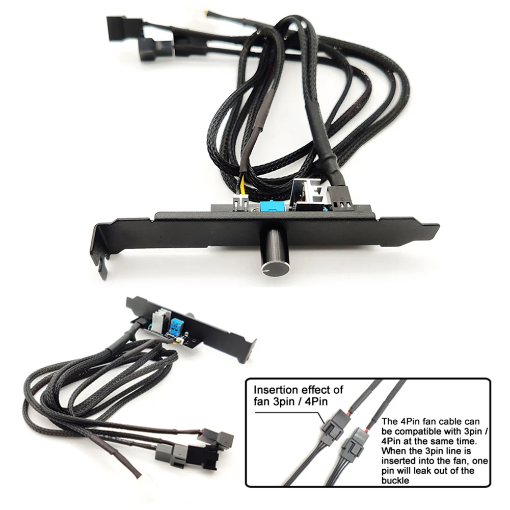 ケース用ユニバーサル速度レギュレータースプリッター,コンピューター用,1〜3および8ウェイ,4ピンおよび3ピン,12v