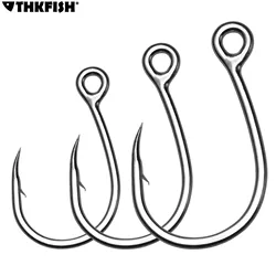 Big Eye Jig Hooks Saltwater Fishing Hooks 9986 #6/0 #4/0 #3/0 Sharp Crank Hook High Carbon Steel Barbed Hook For Soft Lure