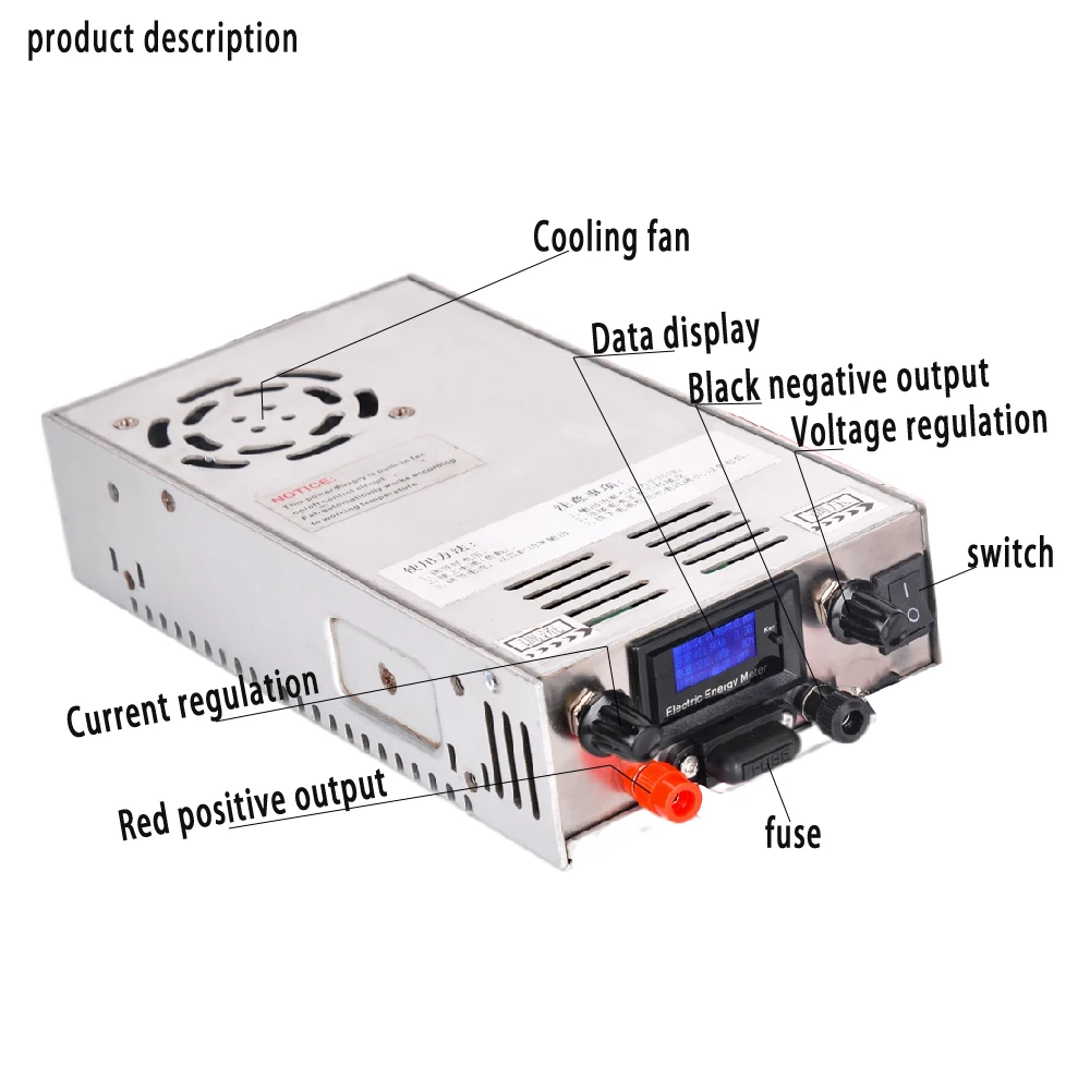 Imagem -06 - Adaptador da Bateria do Lítio Tensão e Corrente Ajustáveis Carregador Rápido Lifepo4 24v 36v 48v 12v 13a