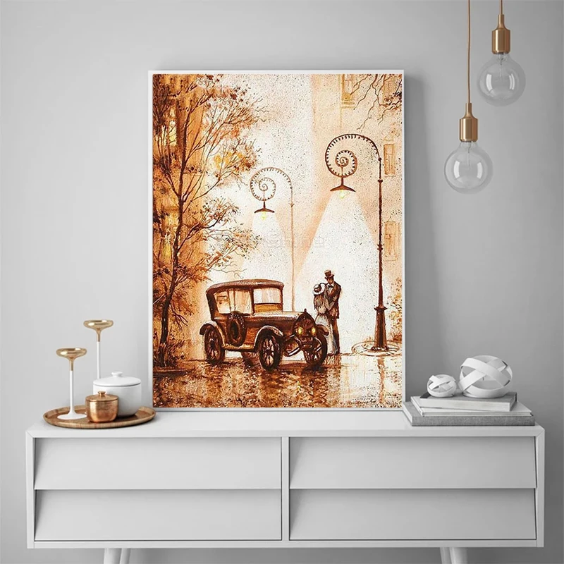 Romantic Couple Wonderful Love Canvas Painting Home Art Interesting  Wall Art Picture Living Girl  Room Decoration Wedding Gifts