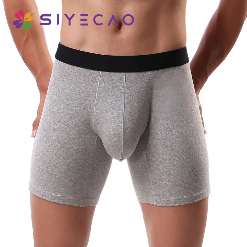 1 Pcs Long Boxers Men Boxer For Men Cotton Soft Breathable Mens Underwear Men Boxershorts Male U Convex Calzoncillo S M L XL