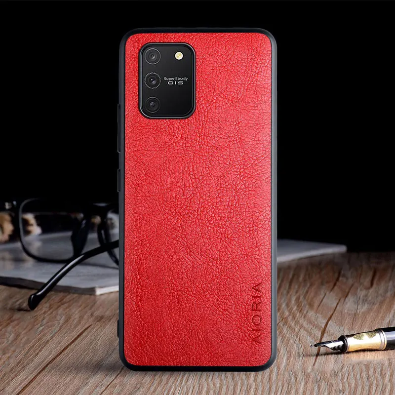 Sprawa dla Samsung Galaxy S10 Lite funda luksusowe rocznika skóry coque pokrywa dla samsung galaxy s10 lite przypadku capa