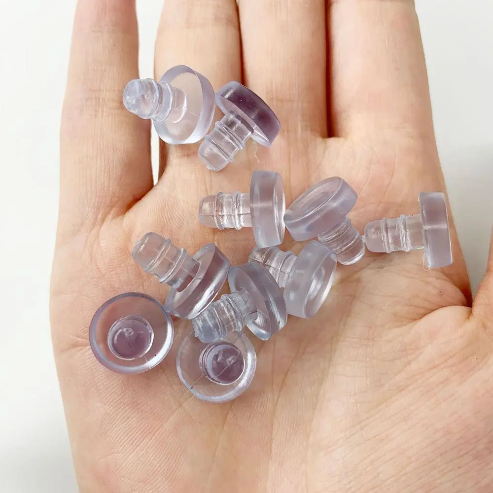 20Pcs Transparent Rubber Screws Hole Plugs Anti collision Embedded Cabinet Door Bumpers Anti-slip Foot Pad Furniture Fasteners