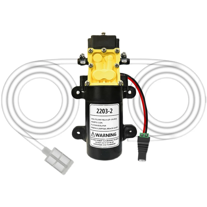 8L/min Large Flow Rate Agricultural DC Electric Water Pump 12V 24V Water Sprayer Car Wash AC 220V to DC12V 24V  Water Pomp Kit view 3