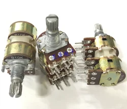 16 potentiometer 4-way b10k * 4 shaft length 15mm power amplifier multichannel volume rotary potentiometer 148