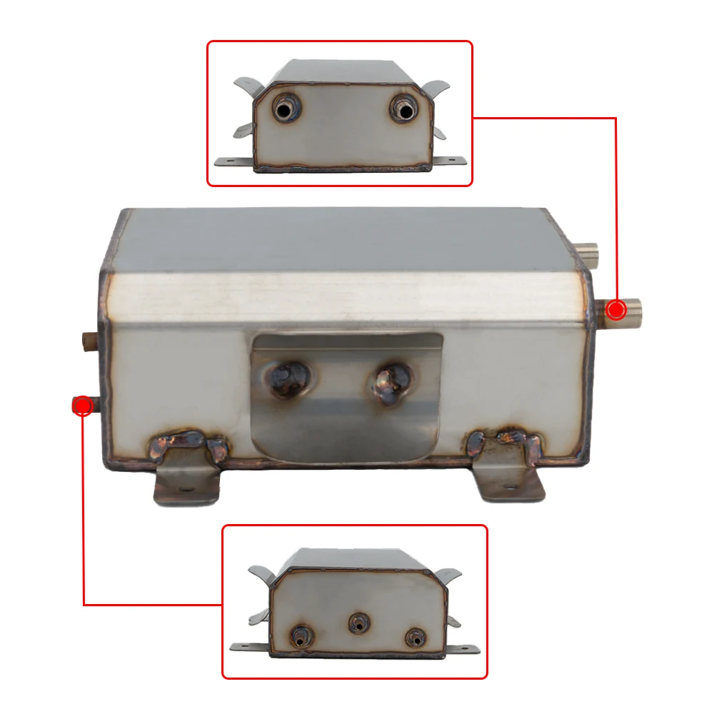 Uniwersalny 3.5L Racing pojemnik do ściągania oleju ze stali nierdzewnej zbiornik paliwa ciągły zasilany paliwem Ldeal do wyścigu 1/4 mil