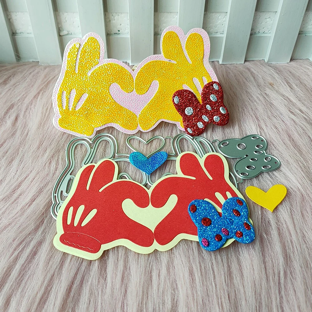 

New Heart gesture metal cutting die mould scrapbook decoration embossed photo album decoration card making DIY handicrafts