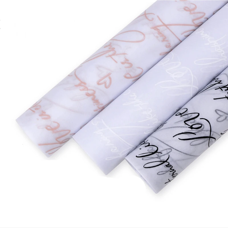 Marble / Letter Flower Wrapping Tissue Paper Material 28 sheets Shoes Gift Packing Craft Paper 50*70cm DIY Bouquet Supplies