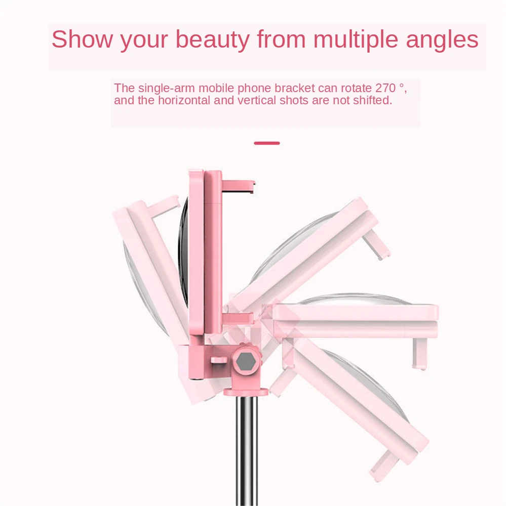 2021 stojak na telefon komórkowy Selfie Stick bezprzewodowy uchwyt do przenoszenia Bluetooth statyw z pilotem obrotowy do telefonu