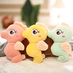 sweet shy seahorse lovely cartoon animal colors cute plush toy soft stuffed doll boy girl birthday Christmas gift 1pc