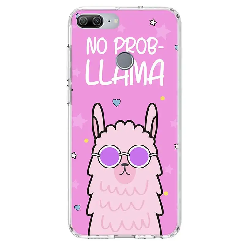 Kawaii Cute Llama Alpaca Animals Cartoon Soft Phone Case For Huawei Honor 10 Lite 9 20 8S 8X 9X Y5 Y6 Y7 Y9S P Smart Z 2019 7A