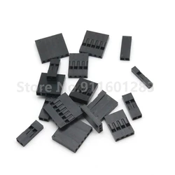 50/100PCS 2.54mm Dupont Connector 1X1P 2P 3P 4P 5P 6P-10P Single Row Dupont Head Dupont Plastic Shell Jumper Wire Cable Housing