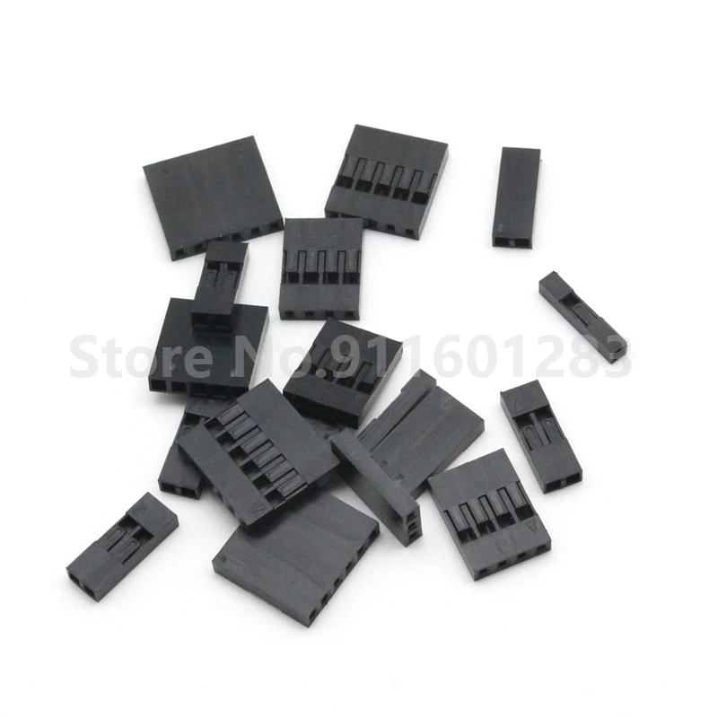50/100 sztuk 2.54mm złącze Dupont 1X1P 2P 3P 4P 5P 6P-10P jeden rząd Dupont głowica Dupont plastikowa powłoka przewód zasilający obudowa