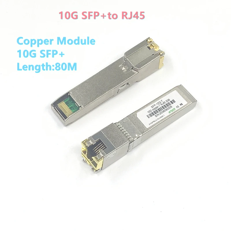 

10G Sfp + адаптер RJ45 Koper Модуль 10Gb Sfp RJ45 Модуль Sfp +-T 10GBase-T Koper sfp 80M для Cisco Mikrotik Tp-Link D-Link