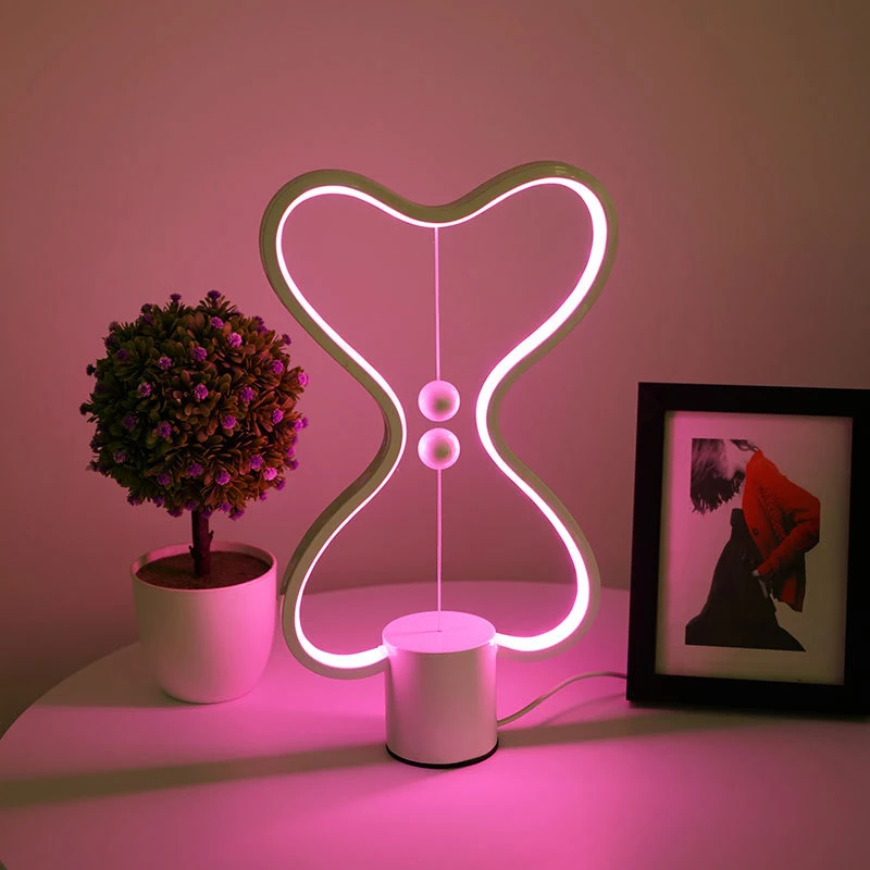 LED Heng Balance Light Creative Magnetic Switch Color Night Light USB Desktop Decoration Table Lamp Home Bedside Night Lamp Gift