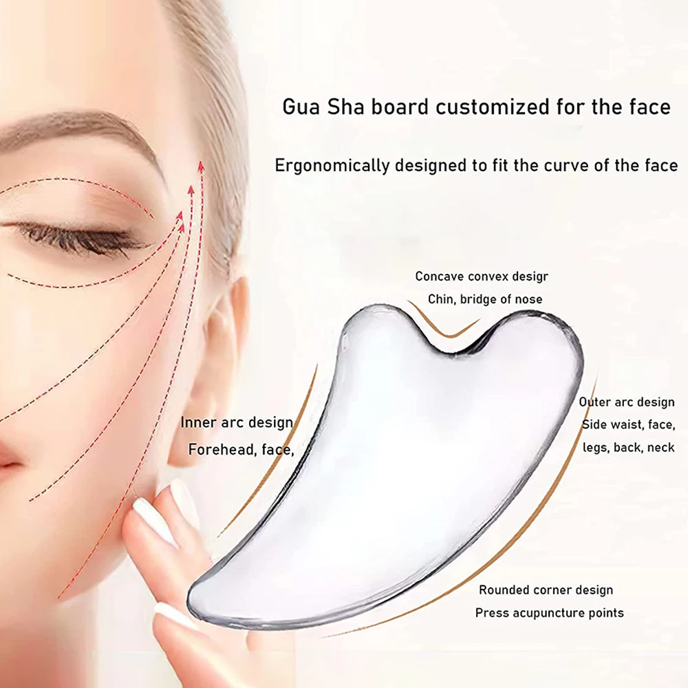 Facial Lifting คริสตัลกระดานขูดนวดสำหรับเครื่องมือใบหน้ายกกระชับผิวริ้วรอย Remover คอคาง Beauty Face Care เครื่องมือ
