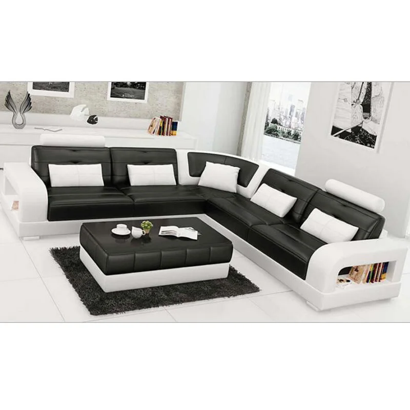Moderne wohnzimmer Echtes leder sofa a1307
