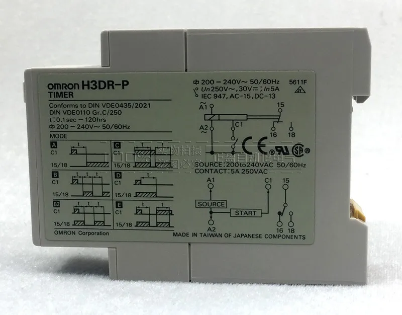 Original  Rail-type Time Relay H3DR-P AC220V One Open One Close Delay