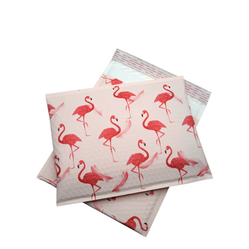 10pcs Pattern Self Seal Plastic Mailing Envelope Poly Bubble Mailer Pink Self Seal Padded Bubble Christmas Gift Protection Bag