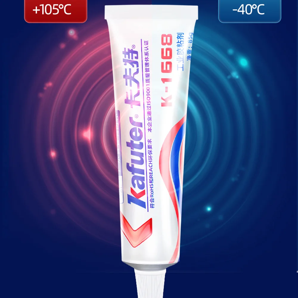 Genuine Kafuter K-1668 Industrial Glue 85g Electronic Components Positioned Fixed Adhesives Yellow Glue Retardant