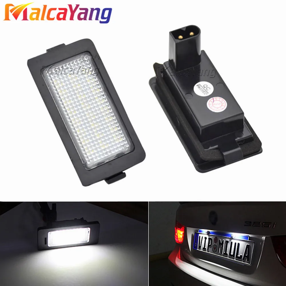 1Pair CANbus LED Lamps Number License Plate Light For BMW E38 7 Series 728i 730i 730d 740i 740d 740iL 750i OBC Error Free Light