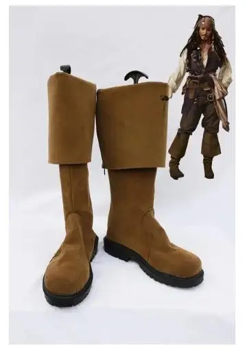 

Halloween Party Johnny Depp Costume Shoes European Size Pirates of the Caribbean Jack Sparrow Boots Cosplay