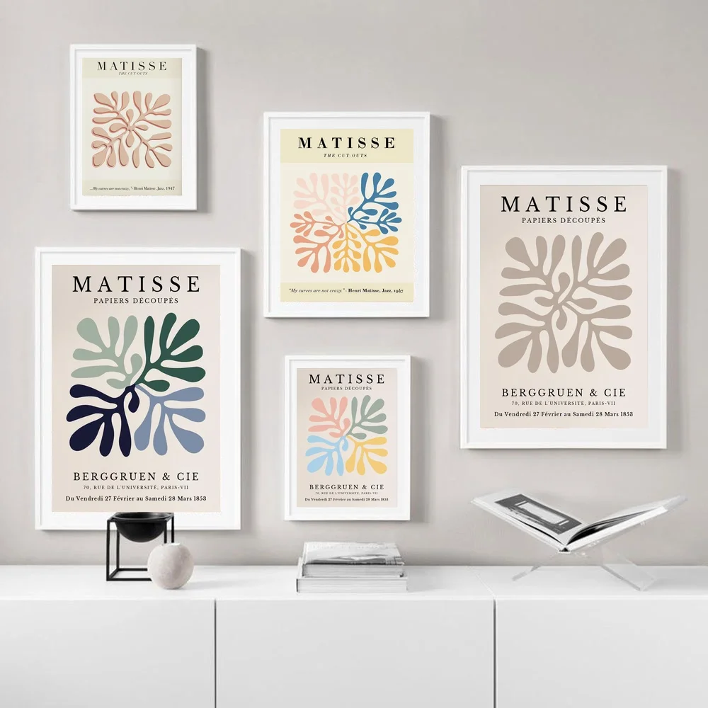 Modular Canvas Leaves HD Prints Abstract Picture Wall Art Henri Matisse Painting Nordic Home Decor Posters For Living Room Frame