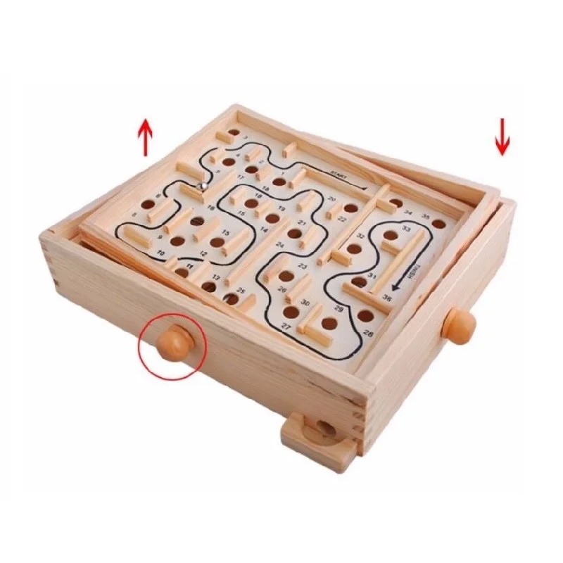 Fly AC Labyrinth Wooden Rolling ball Toy Maze Game education toys for children Birthday Gift