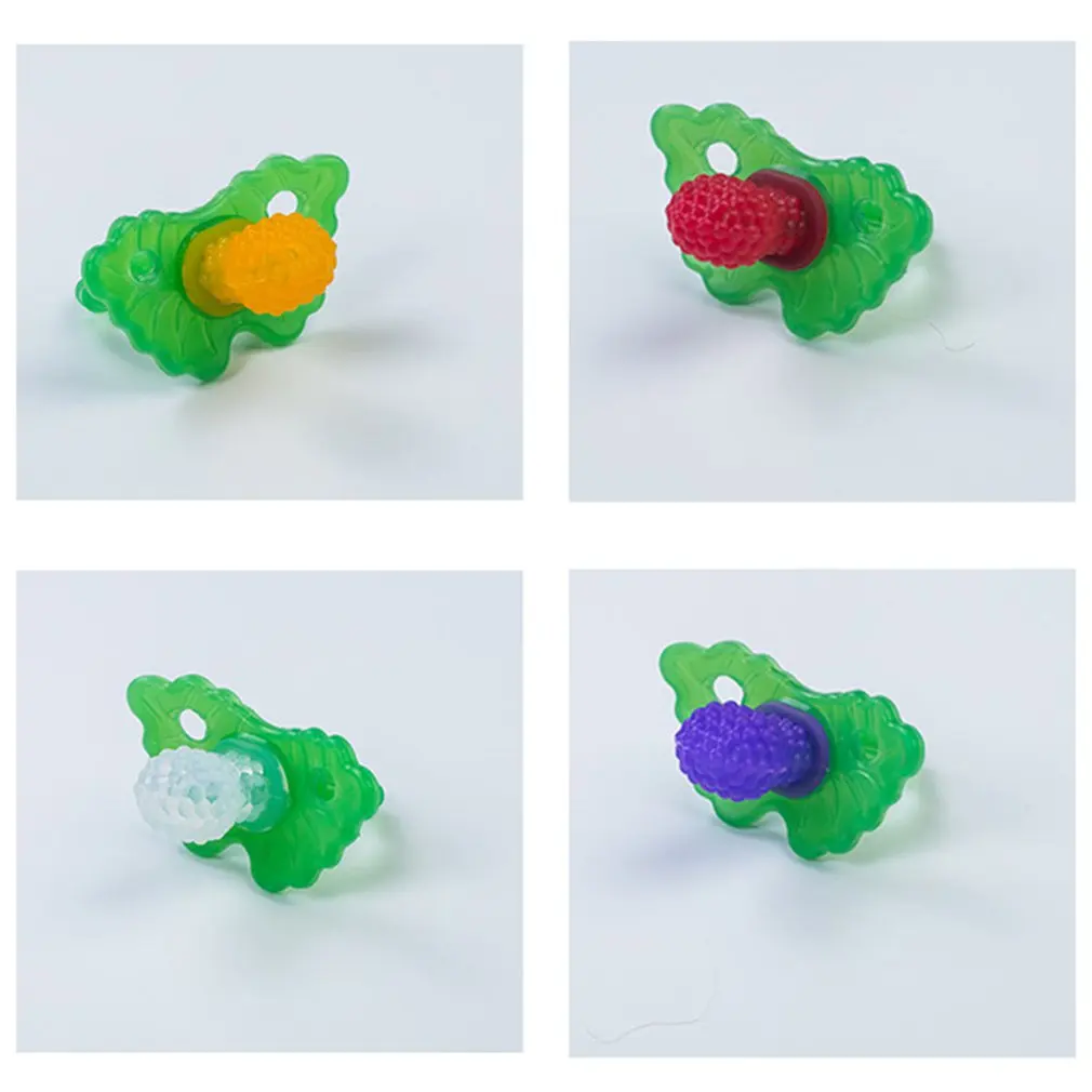 1pc Kids Soft Silicone Teether Silicone Teether For Newborns Oral Exercise Tool Portable Infant Teething Toy