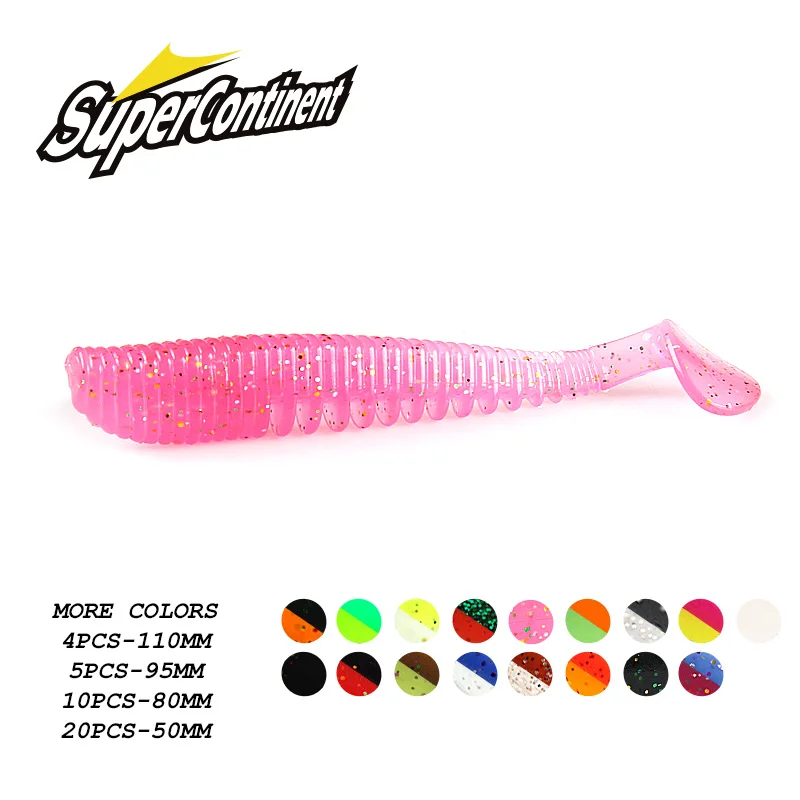 SupercontinentNEW Fishing Lures 5cm 8cm 9.5cm 11cm Artificial Baits Wobblers Soft Lures Shad Carp Silicone Fishing Baits