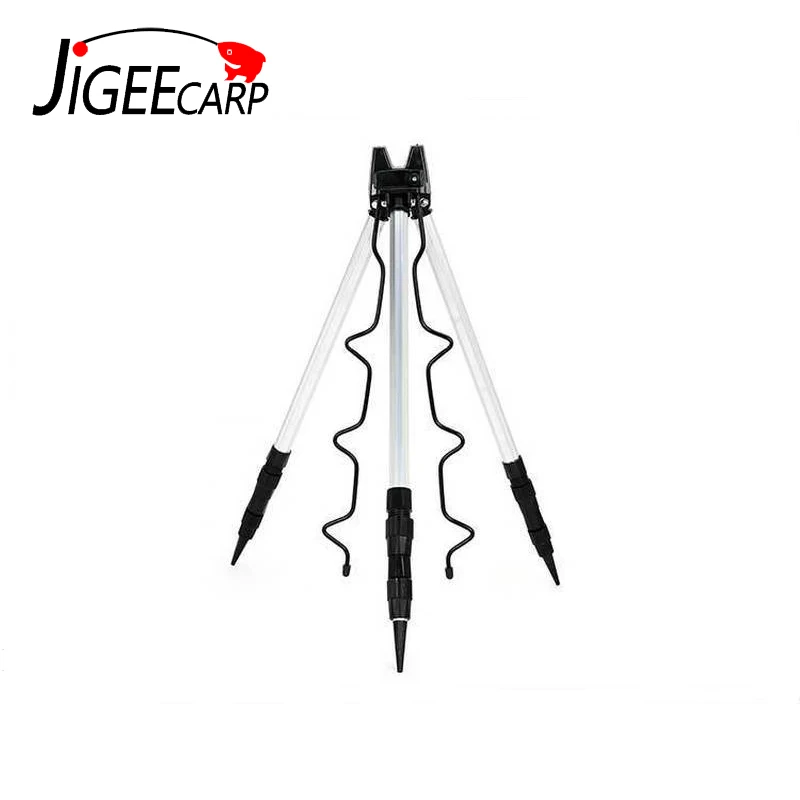 JIGEECARP 1pc Aluminum Alloy Telescopic Fishing Tripod Holder/Bracket Night Fishing Light Bracket Rod Bracket Pole Holder