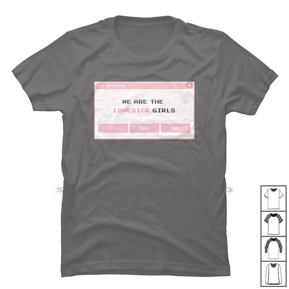 Lovesick Girls Squad T Shirt 100% Cotton Ice Cream Famous Squad Album Cream Band Quad Pink Love Area Cute Bum