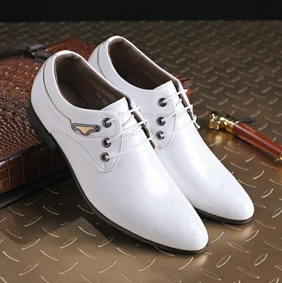 Mazefeng Brand Men\'s Business Dress Casual Shoes for Men Soft Patent Leather Fashion Mens Comfortable Oxford Shoes Size 38-44