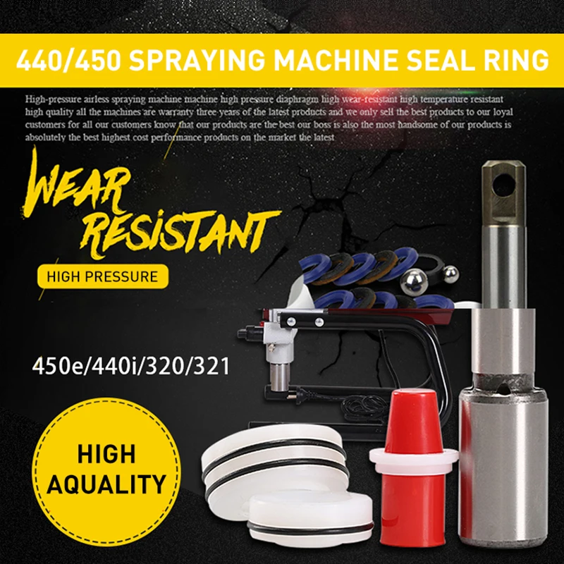 ZHUITU Airless Spraying Machine Pump Sealing Ring Plunger Rod Airless Paint Sprayer Seal Gasket For Titan 440 450 Wagner 320 321