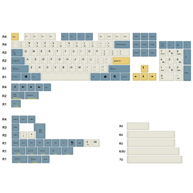 104 key Dye Sublimation PBT Keycaps Original Height Universal Column For Ikbc Cherry MX Annie Mechanical Keyboard