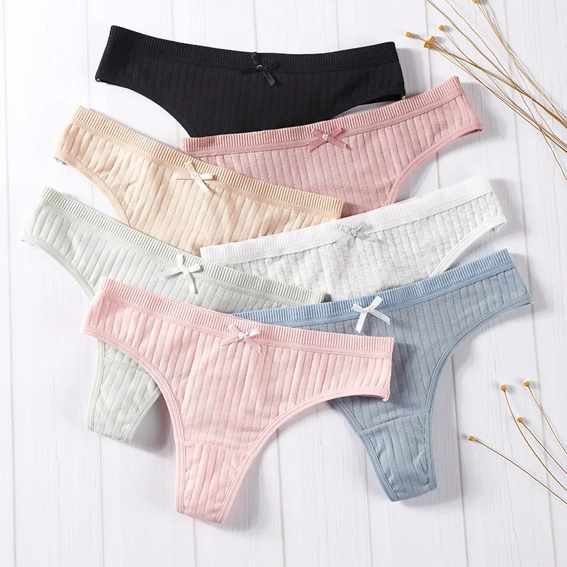 Panties cotton underwear female sexy lingerie G-string girl underpants lady casual T-back woman intimate panty thong 1pcs dzk10