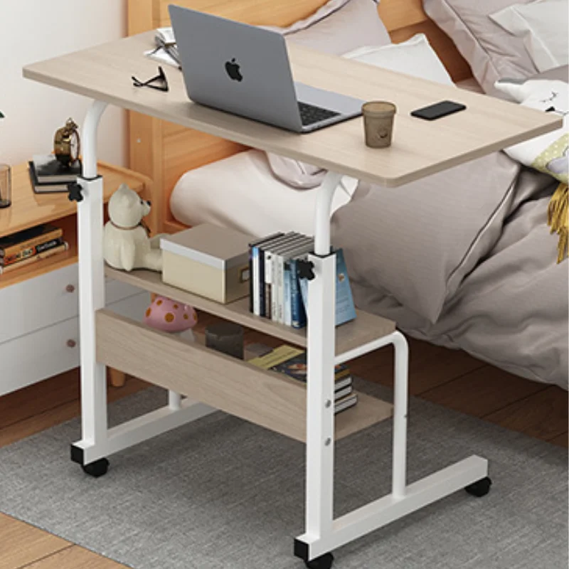 Lazy Bedside Tables Computer Desk Table Shelves White Stand Riser Computer Desk L Shaped Mesa Plegable Office Furniture OF50CC