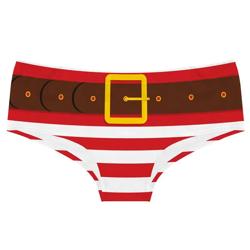 Original Cute Christmas Cartoon Printing Women\'s Lingerie Comfortable Cotton Panties Sexy Low-waist Female Briefs Tanga